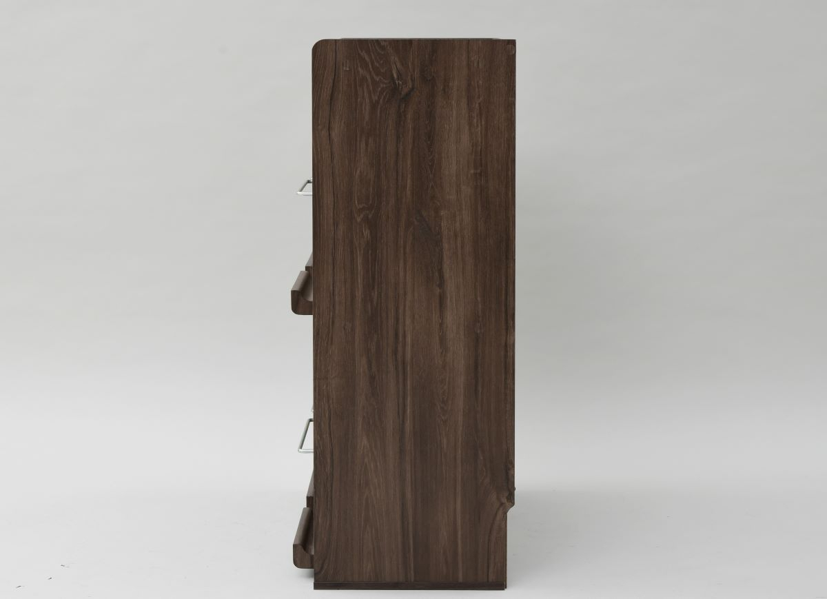 木製二段マガジンラック 木製本棚A4サイズ2段 ロック機能付きキャスター 本棚・絵本棚