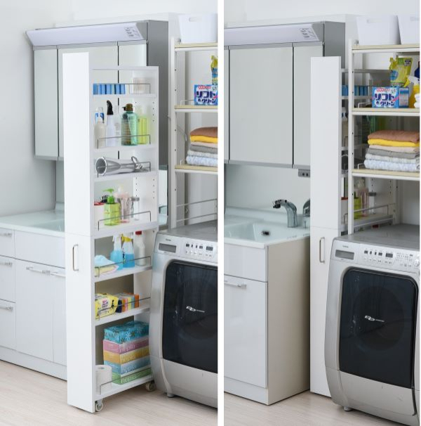 新品未使用箱不良　山善キッチンスリムワゴン　キャスター付きSKSW-170（W） 商品情報_キッチンスリムワゴン | 山善の商品情報サイト