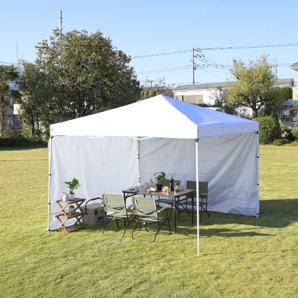 商品情報_ワンタッチタープテント（サイドシート3枚付） | 山善