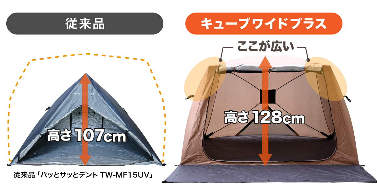 商品情報_パッとサッとサンシェード キューブ ワイドプラス | 山善の