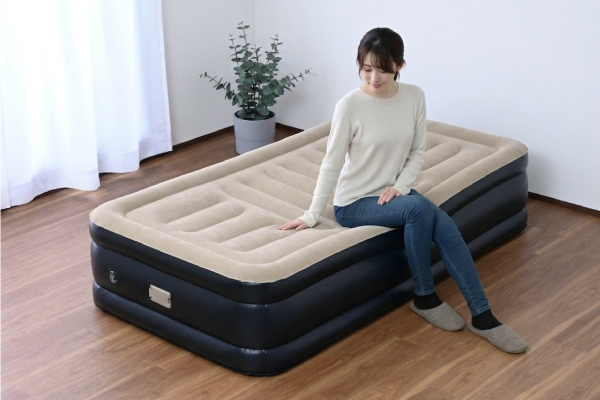 商品情報_脱着式ポンプ付きエアベッド (極厚シングル) | 山善の商品