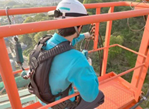 高所作業中の様子