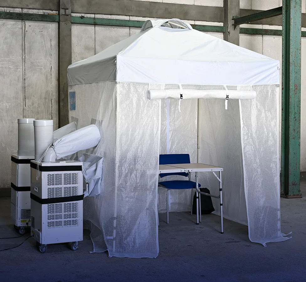 熱中対策シェルター【屋内用】透明版の写真