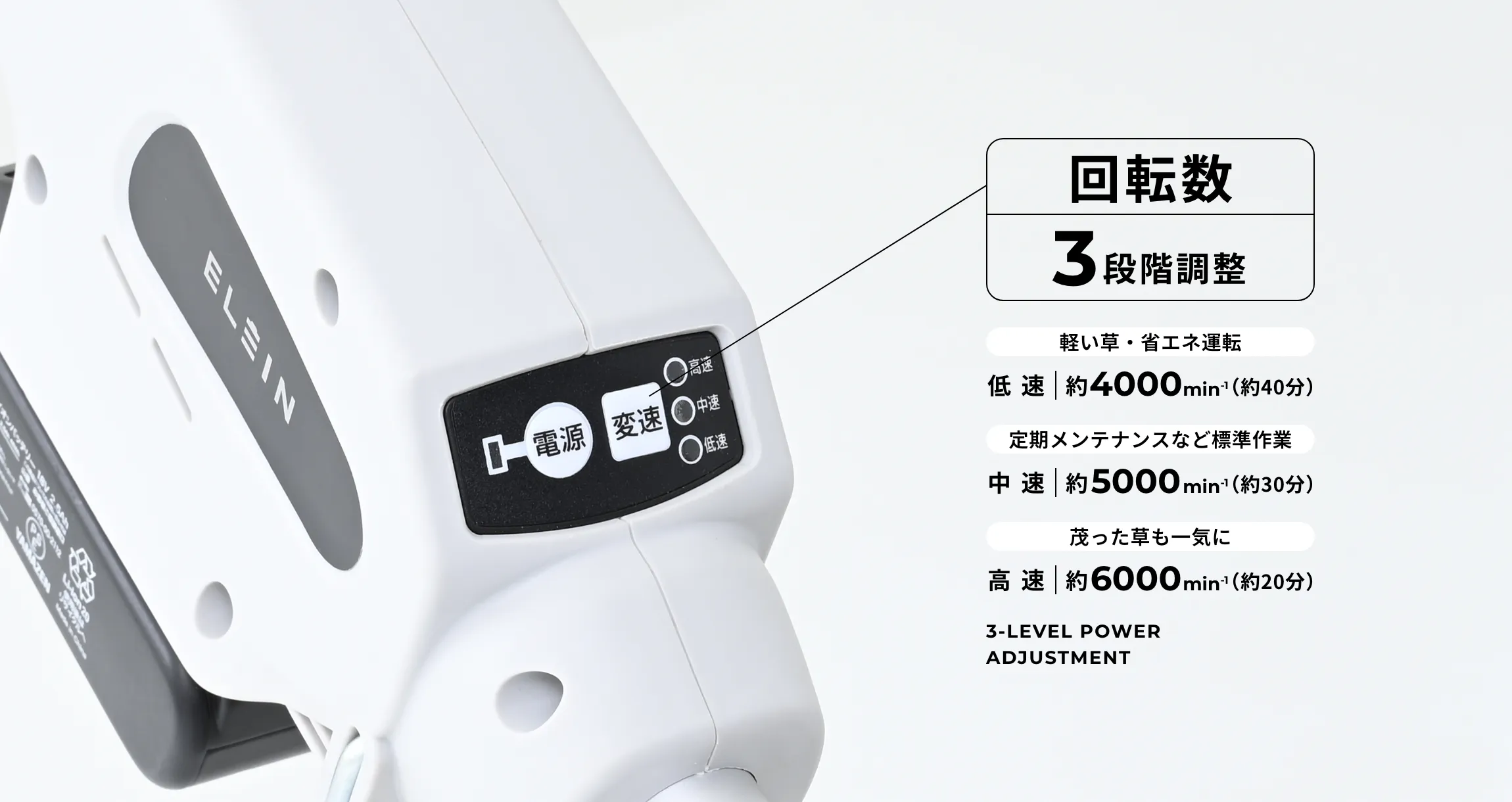 回転数3段階調整