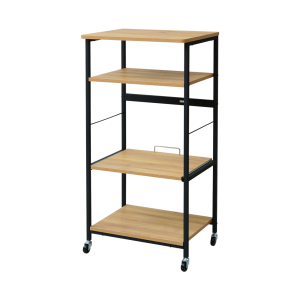 ゴミ箱上ラック コンセント付き MES19603(OAK/SBK) 商品情報-収納