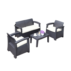 【引取限定】ガーデンソファ ラタン調 2人掛けNWS-160（DBR） 山善 販売終了】ガーデンソファ ラタン調 2人掛け NWS-160(DBR) | 山善